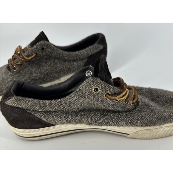 Men's 9 D POLO Ralph Lauren Vaughn Donegal Wool Tweed & Suede Casual Sneakers - Picture 8 of 10